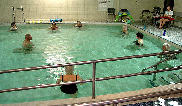 Swimmers in the pool